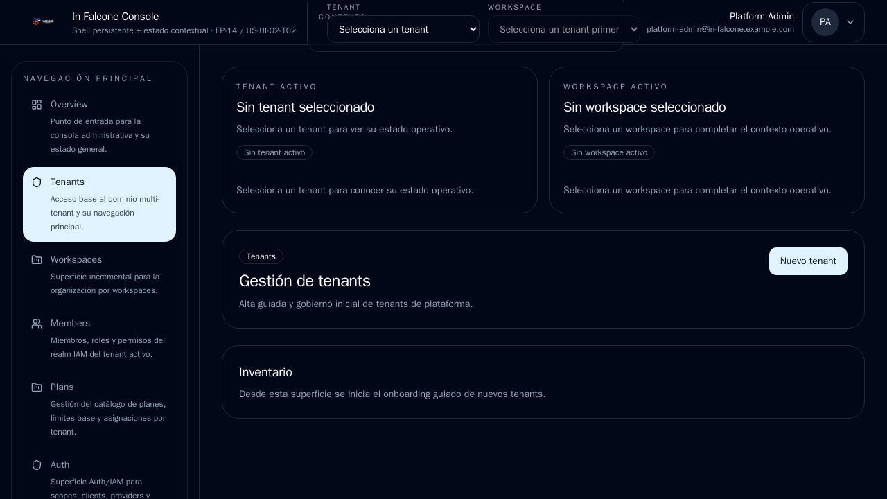 Tenants overview