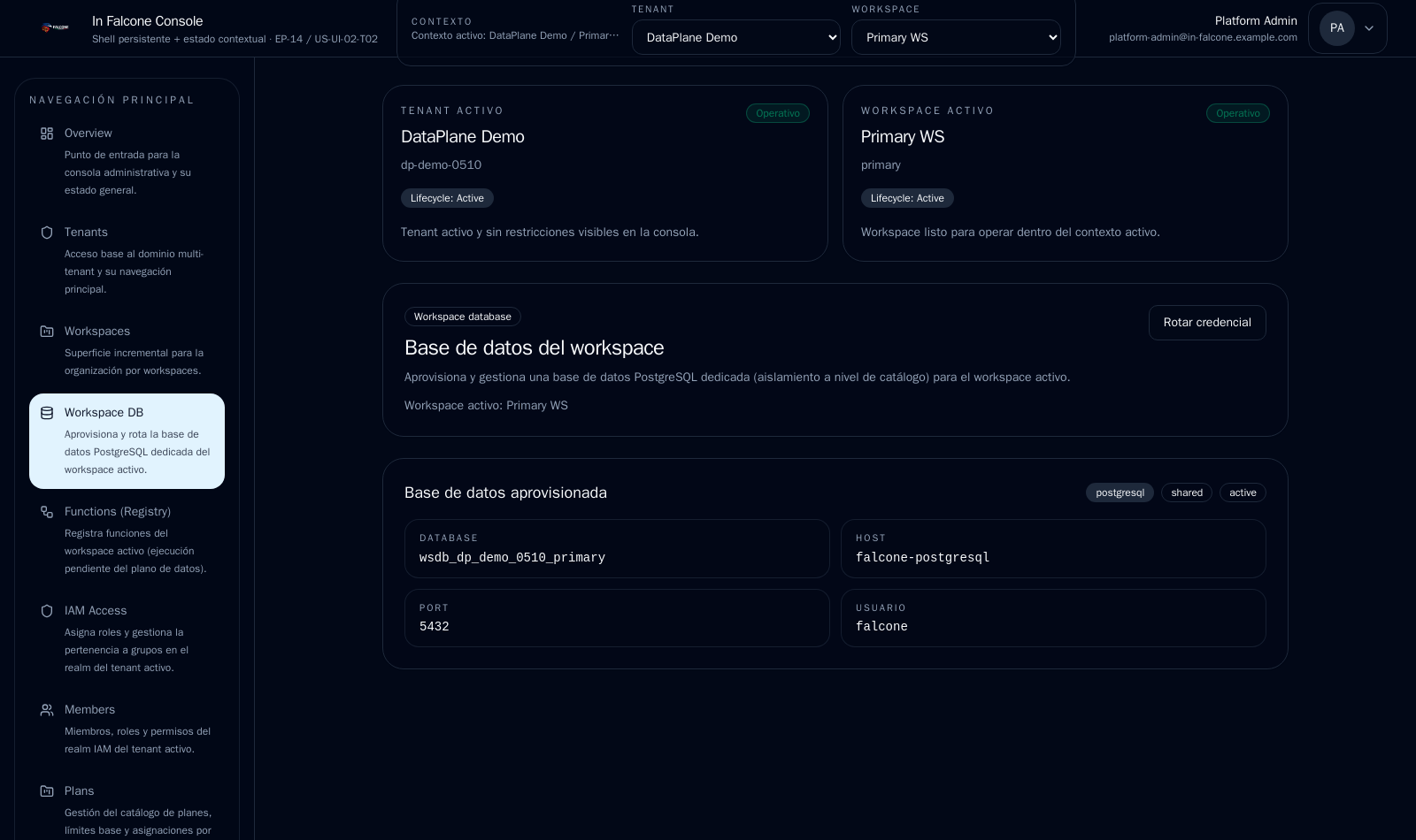 Database home