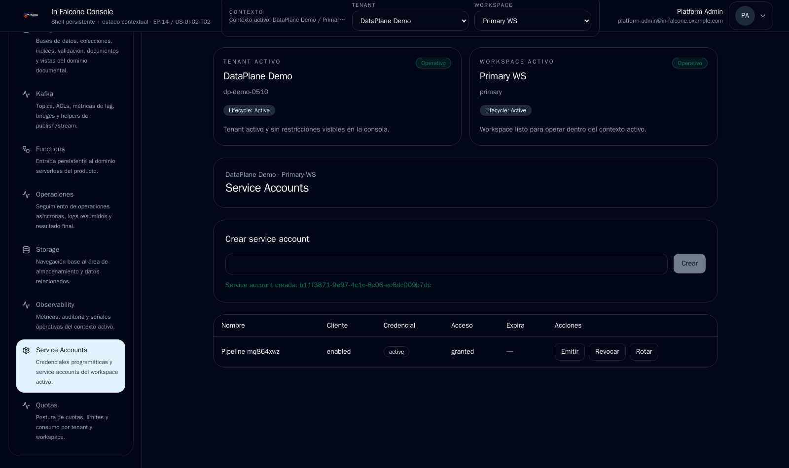 Service accounts