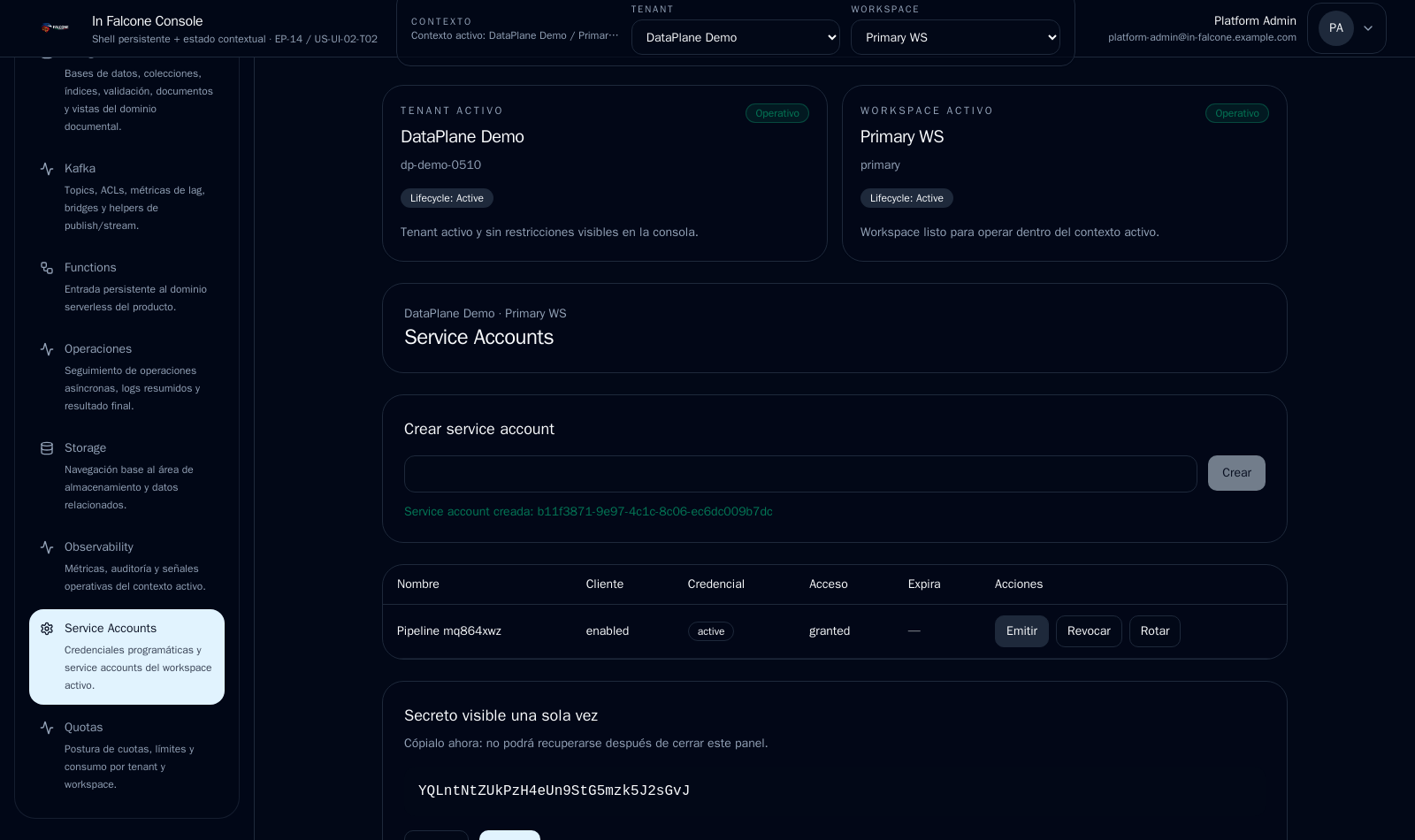 Service-account credential